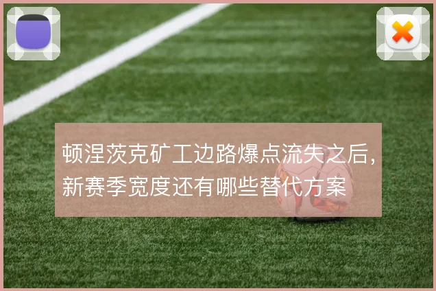 顿涅茨克矿工边路爆点流失之后，新赛季宽度还有哪些替代方案